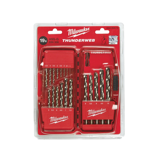 Набор сверел по металлу Milwaukee Thunderweb DIN338 (19 шт) - 6 шт – купить в , подробное изображение 
