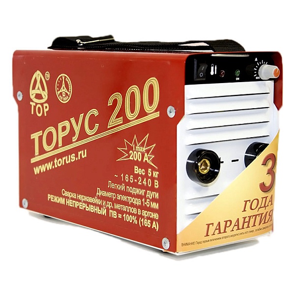 Сварочный аппарат инвертор TOP ТОРУС 200 Классик +провода – купить в , подробное изображение 
