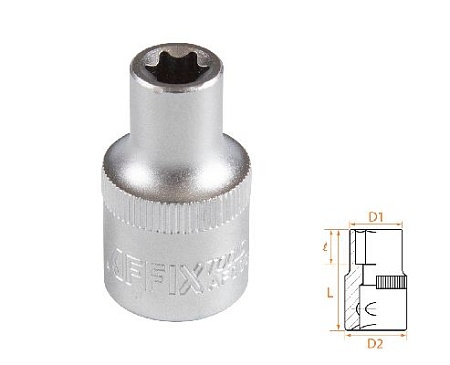 Головка торцевая TORX Е-стандарт 1/2&quot;, E10 AFFIX AF00043010 AFFIX – анонс, характеристики, MSTAF00043010 