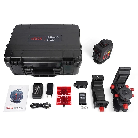 Лазерный уровень RGK PR-4D Red с красным лучом (756822) RGK – анонс, характеристики, 