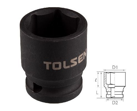 Головка торцевая ударная шестигранная 1/2&quot;, 22 мм TOLSEN TT18222 TOLSEN – анонс, характеристики, MSTTT18222 