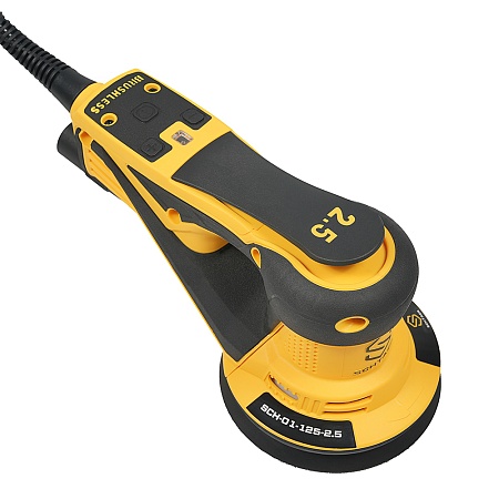 *SCH-01-125-2.5 шлиф. машинка ручная 220V/50Hz, 350W, эксцентрик 2,5 мм SCHTAER – анонс, характеристики, 