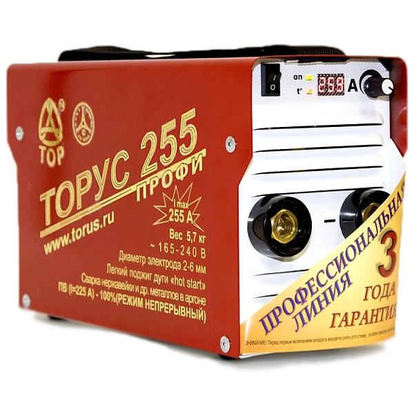 Сварочный аппарат инвертор TOP ТОРУС-255 ПРОФИ (НАКС) – купить в , подробное изображение 
