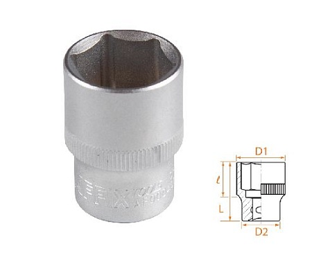Головка торцевая стандартная шестигранная 1/2&quot;, 21 мм AFFIX AF00040021 AFFIX – анонс, характеристики, MSTAF00040021 