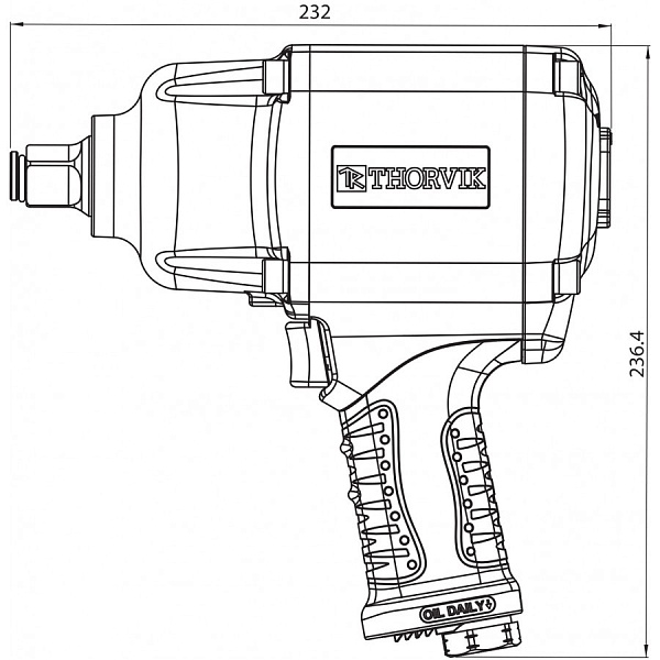 Гайковерт пневматический Thorvik AIW3416 
