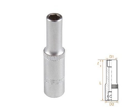 Головка торцевая глубокая шестигранная 1/4&quot;, 5,5 мм AFFIX AF00120055 AFFIX – анонс, характеристики, MSTAF00120055 