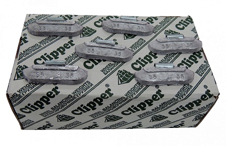 Фото и описание:clipper грузик 0235 балансировочный для стального диска 35гр. (набор 100шт.)