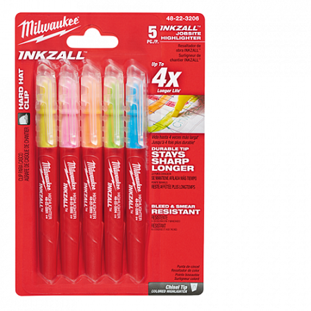 Цена по акции на маркеры milwaukee inkzall coloured - 5 pc в магазине Инструмент-24